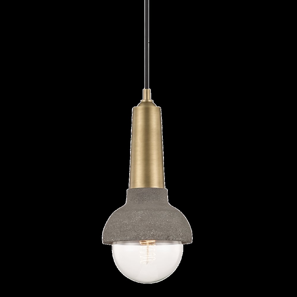 Macy Pendant, Aged Brass. Picture 1