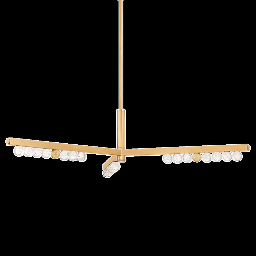Annecy Chandelier, Vintage Brass. Picture 1