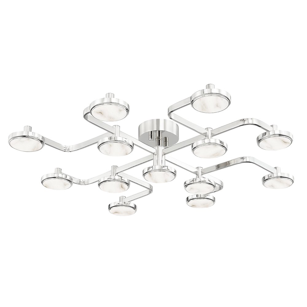 Meander Semi Flush, Polished Nickel. Picture 1