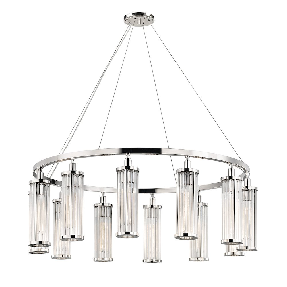Marley Chandelier, Polished Nickel. Picture 1