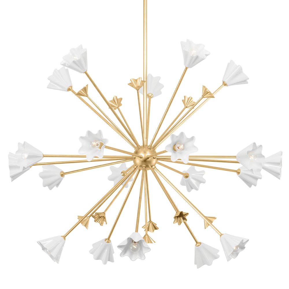 Julieta Chandelier, Vintage Gold Leaf. Picture 1