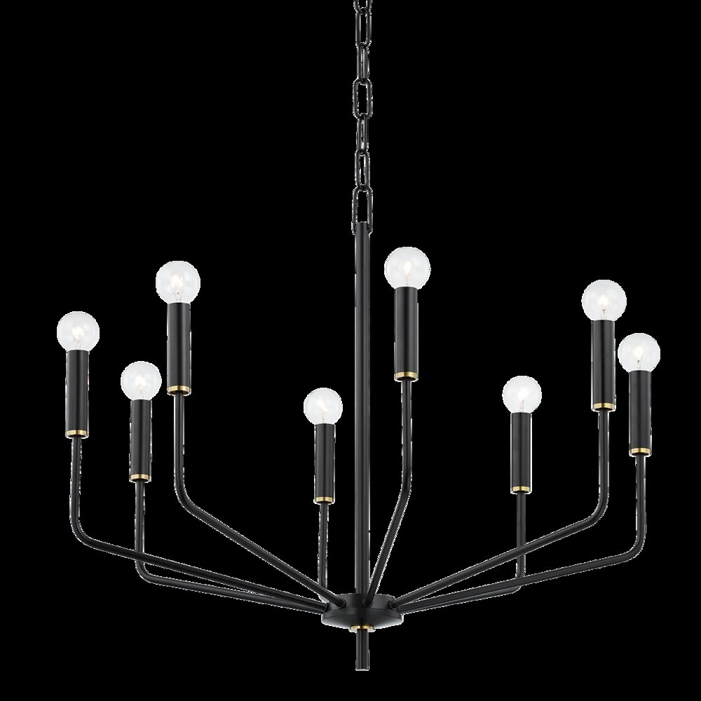 Bailey Chandelier, Aged Brass. Picture 1