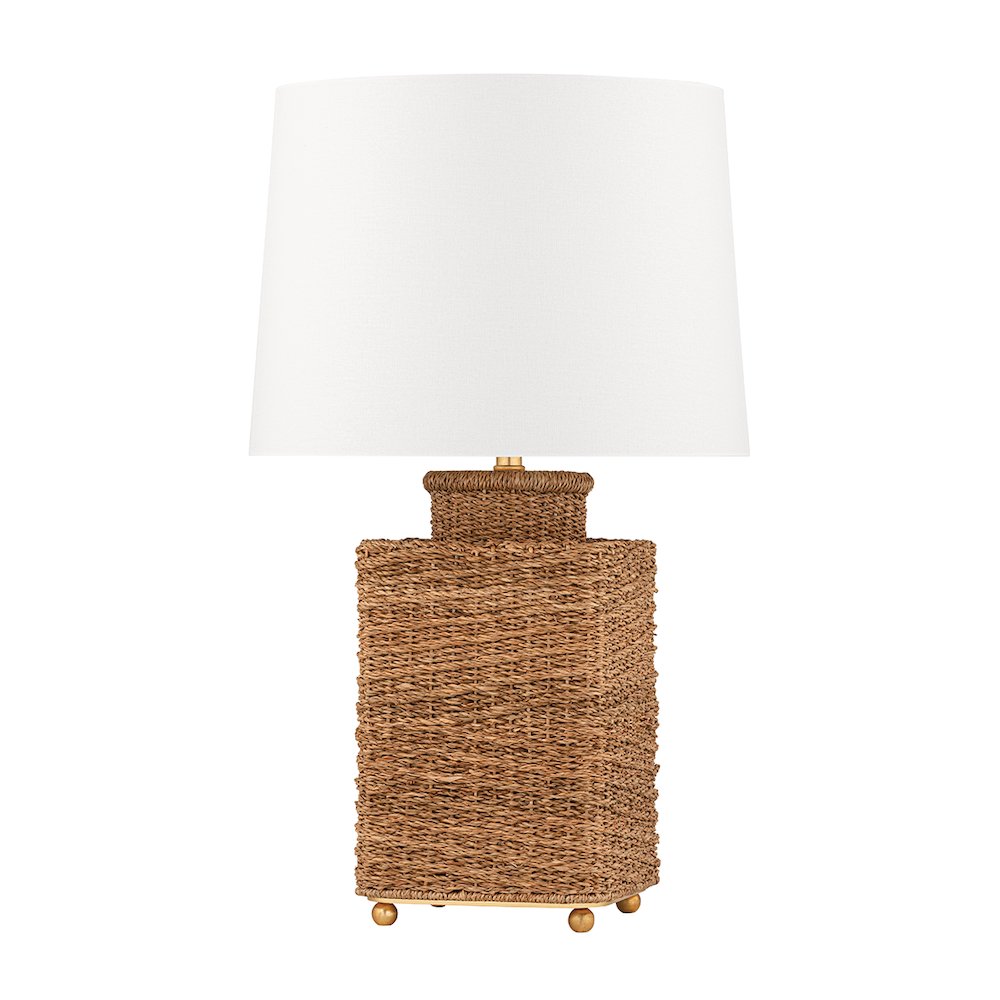 Weaver Table Lamp, Gold Leaf. Picture 1