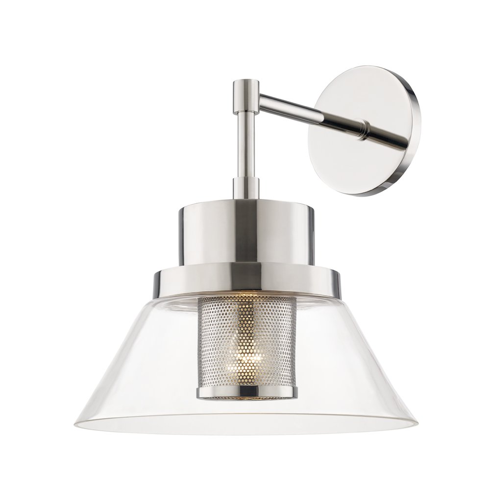 Paoli Wall Sconce, Polished Nickel. Picture 1