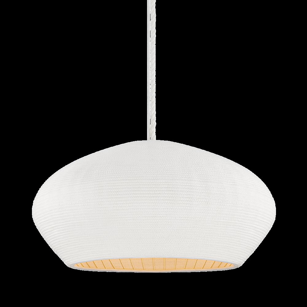 Ferndale Pendant, Gesso White. Picture 1