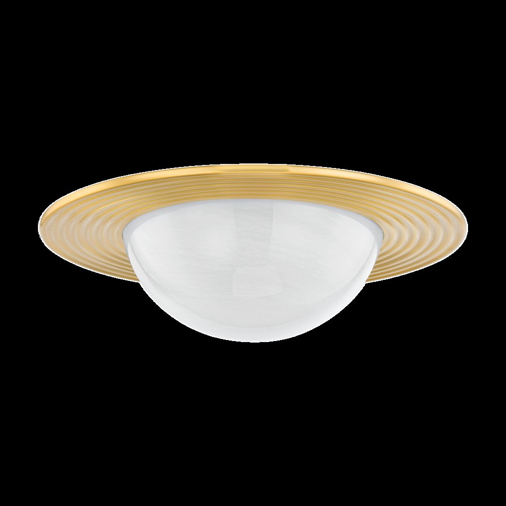 Geraldton Flush Mount, Aged Brass. Picture 1