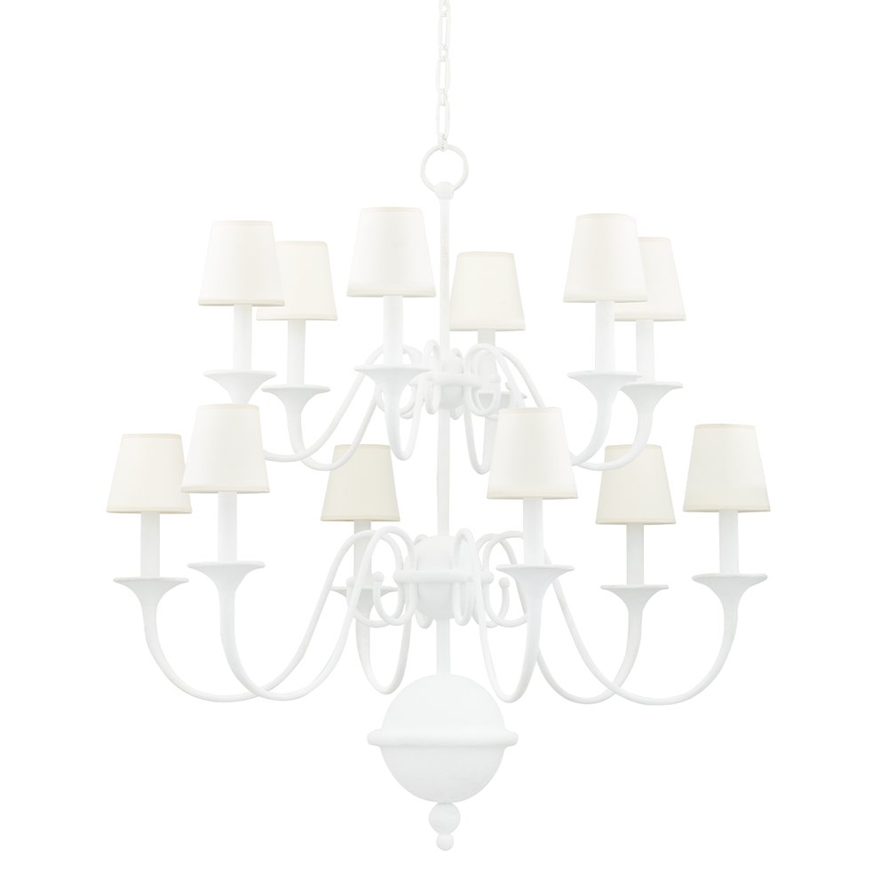 Windsor Chandelier, White Plaster. Picture 1