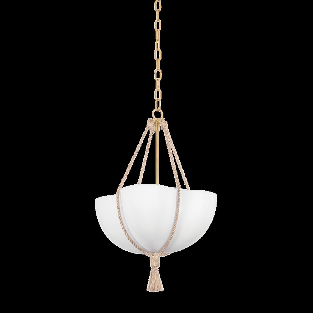 Amberley Pendant, Vintage Gold Leaf. Picture 1