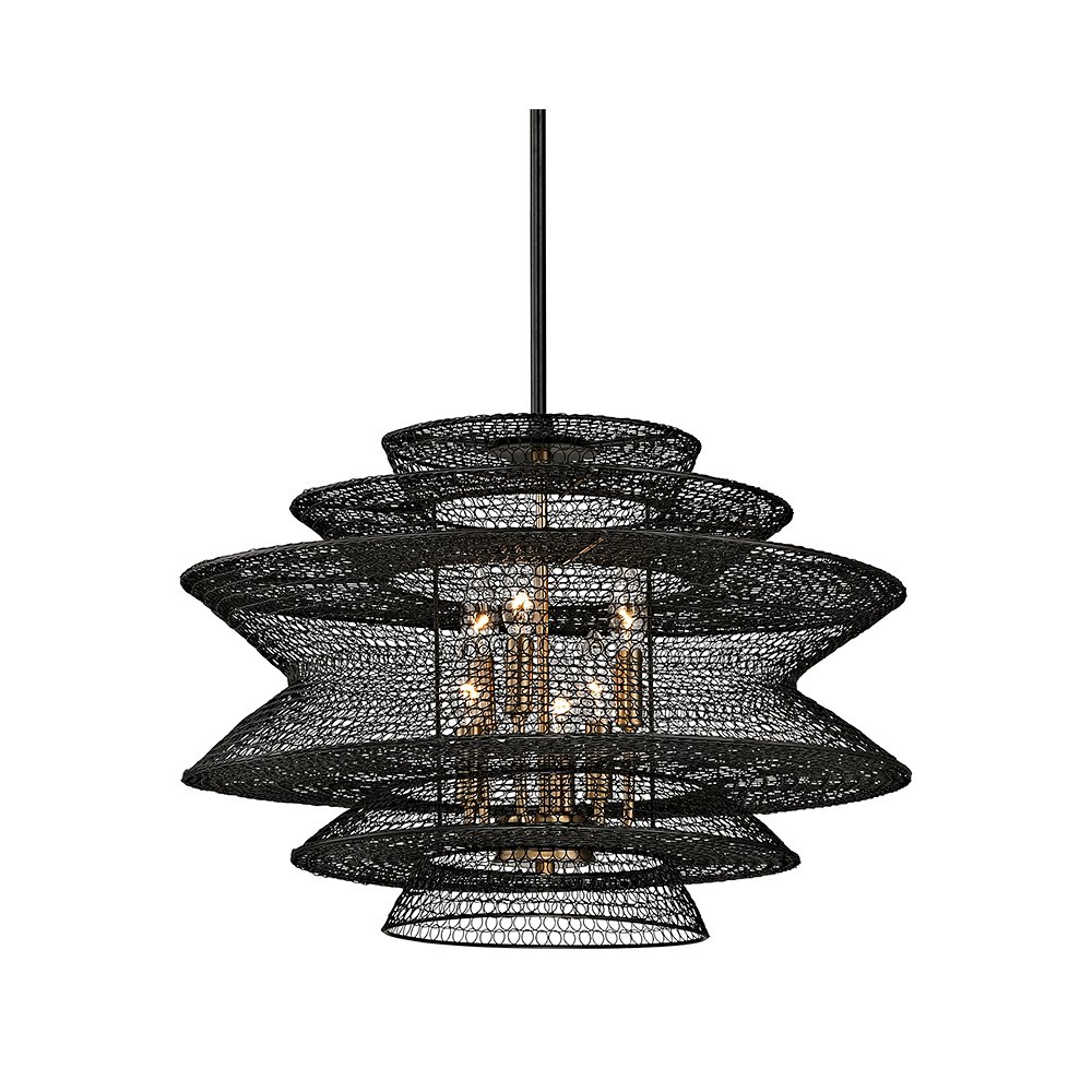 Kokoro Chandelier, Soft Black. Picture 1