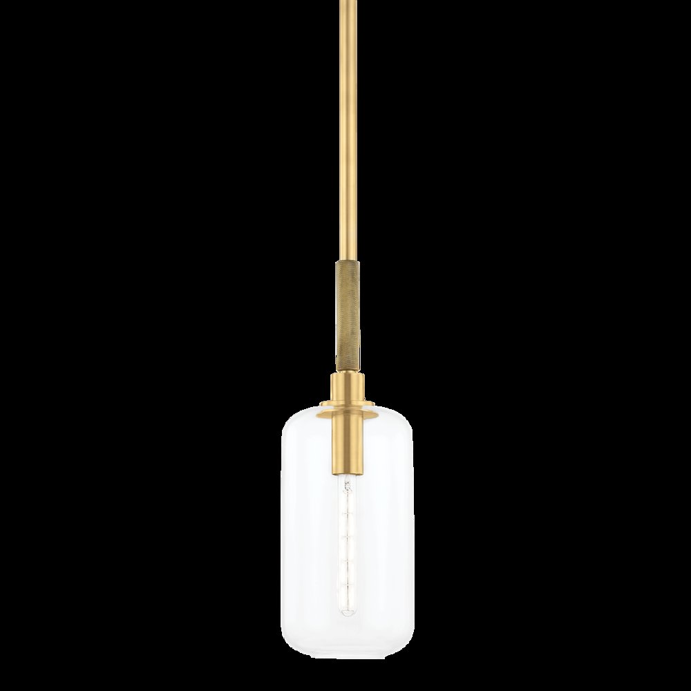 Lenox Hill Pendant, Aged Brass. Picture 1