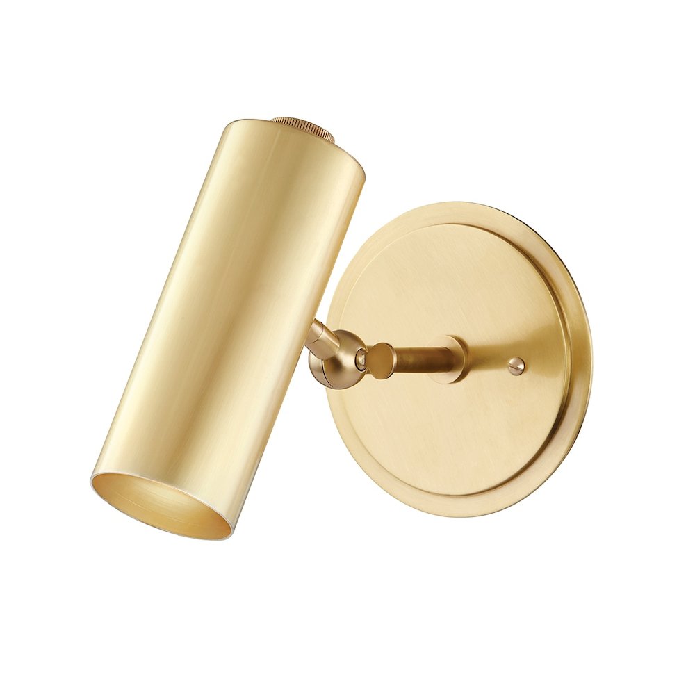 Bushwick Wall Sconce In Aged Brass Color. Picture 1