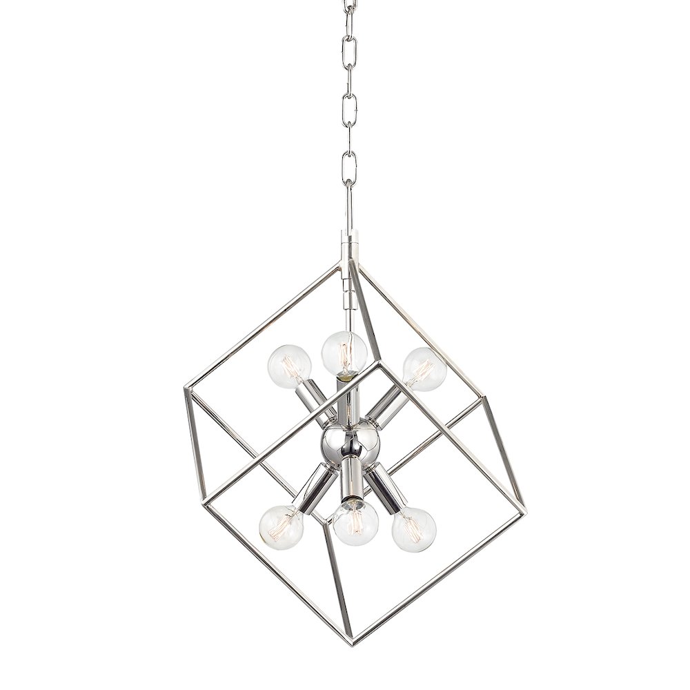 Roundout Pendant, Polished Nickel. Picture 1