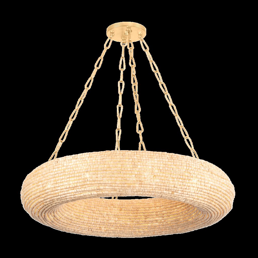 Lure Chandelier, Vintage Gold Leaf. Picture 1