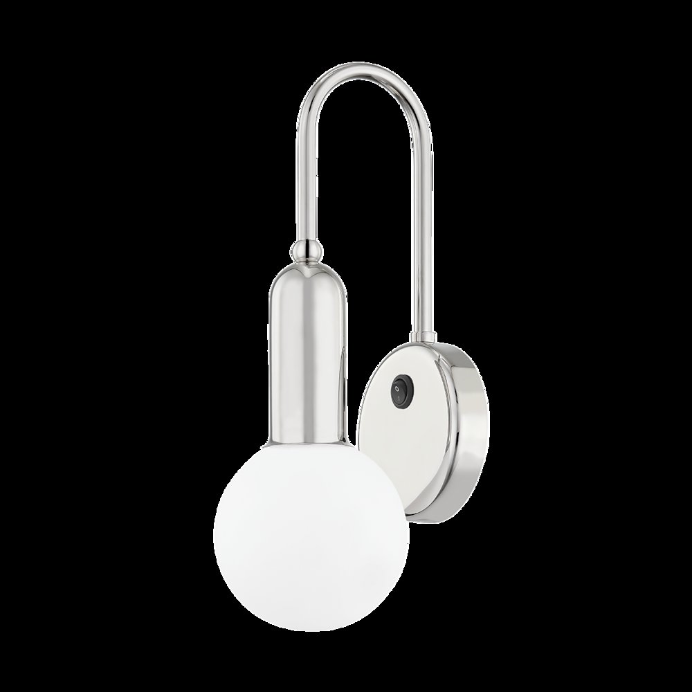Gabby Wall Sconce, Polished Nickel. Picture 1