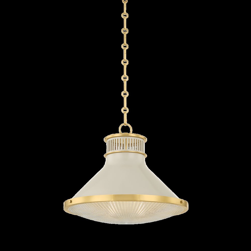 Highclere Pendant, Aged Brass. Picture 1