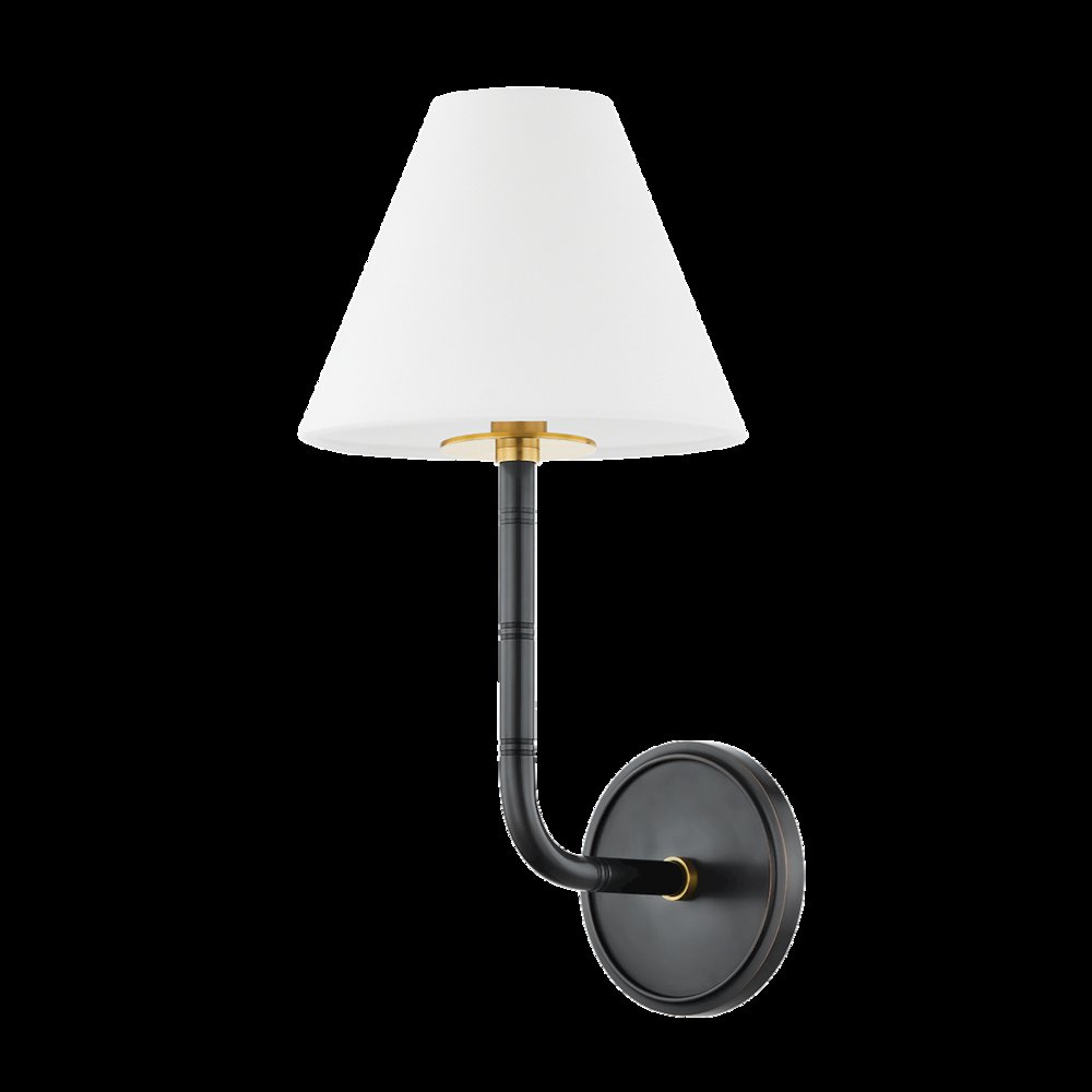 Trice Wall Sconce, Aged Brass, Old Bronze. Picture 1