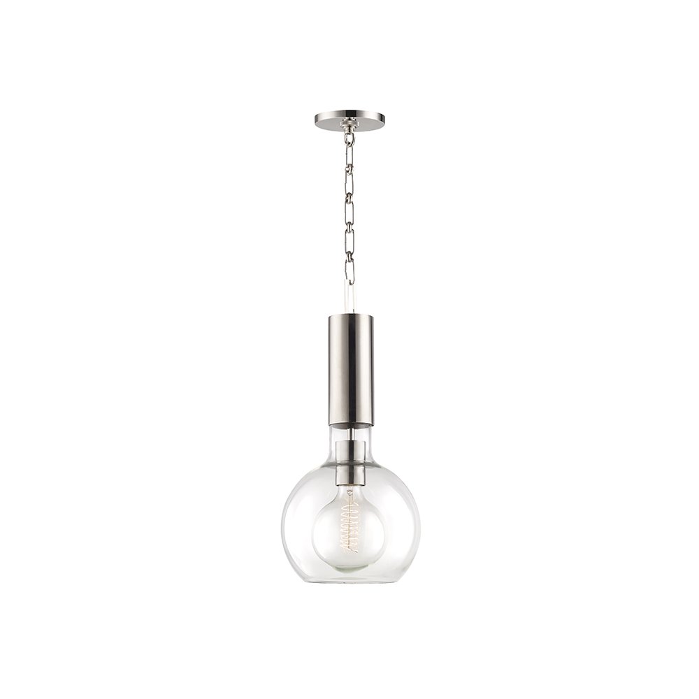Raleigh Pendant, Polished Nickel. Picture 1
