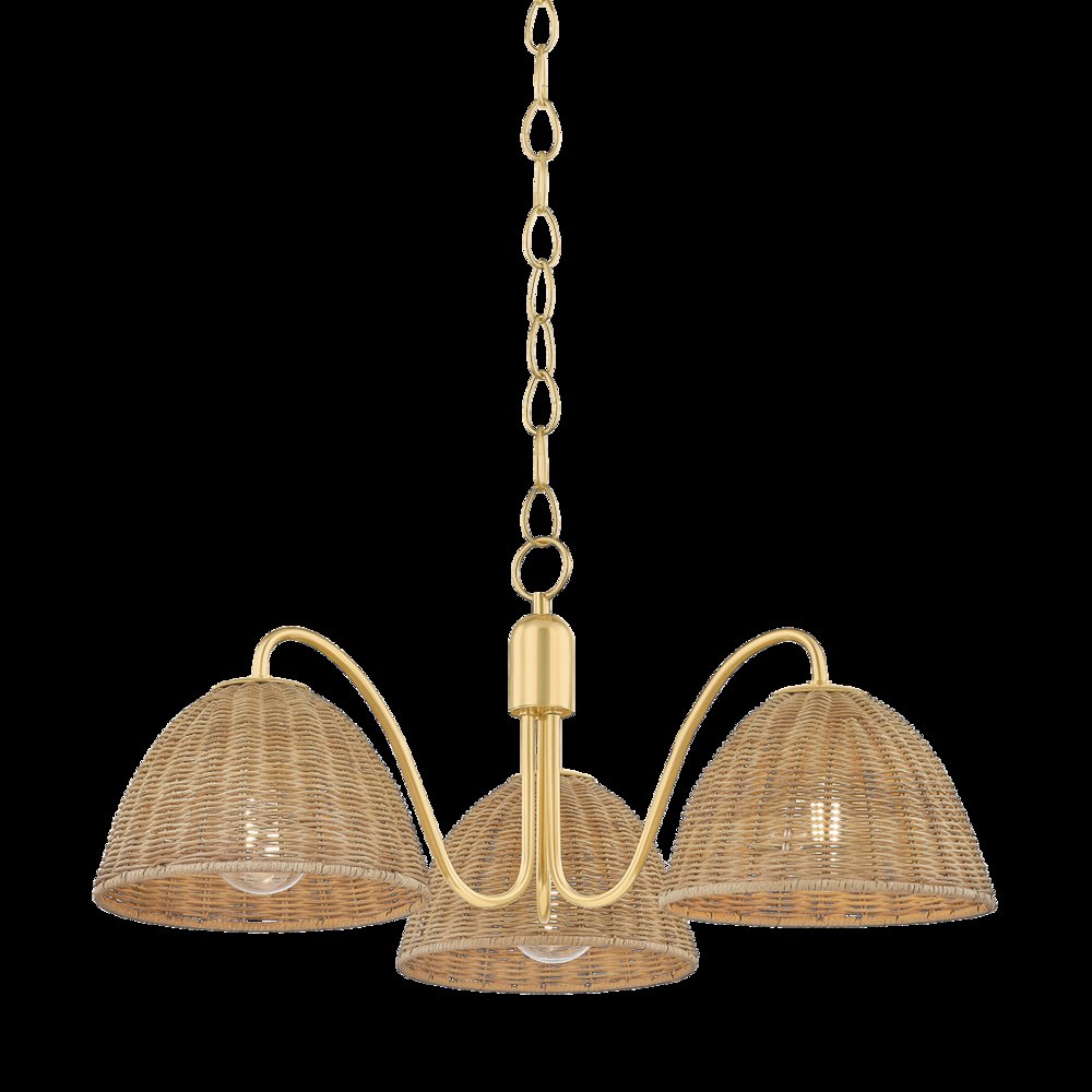 Katniss Chandelier, Aged Brass. Picture 1