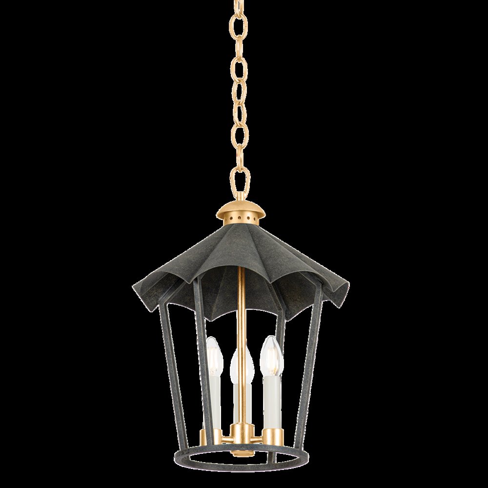 Wildomar Lantern, Vintage Gold Leaf. Picture 1