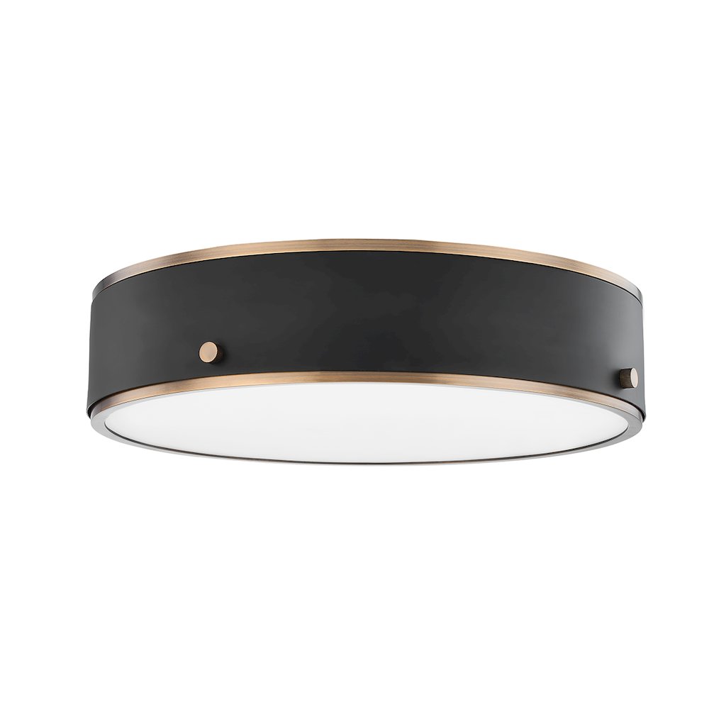 Eli Flush Mount, Patina Brass. Picture 1