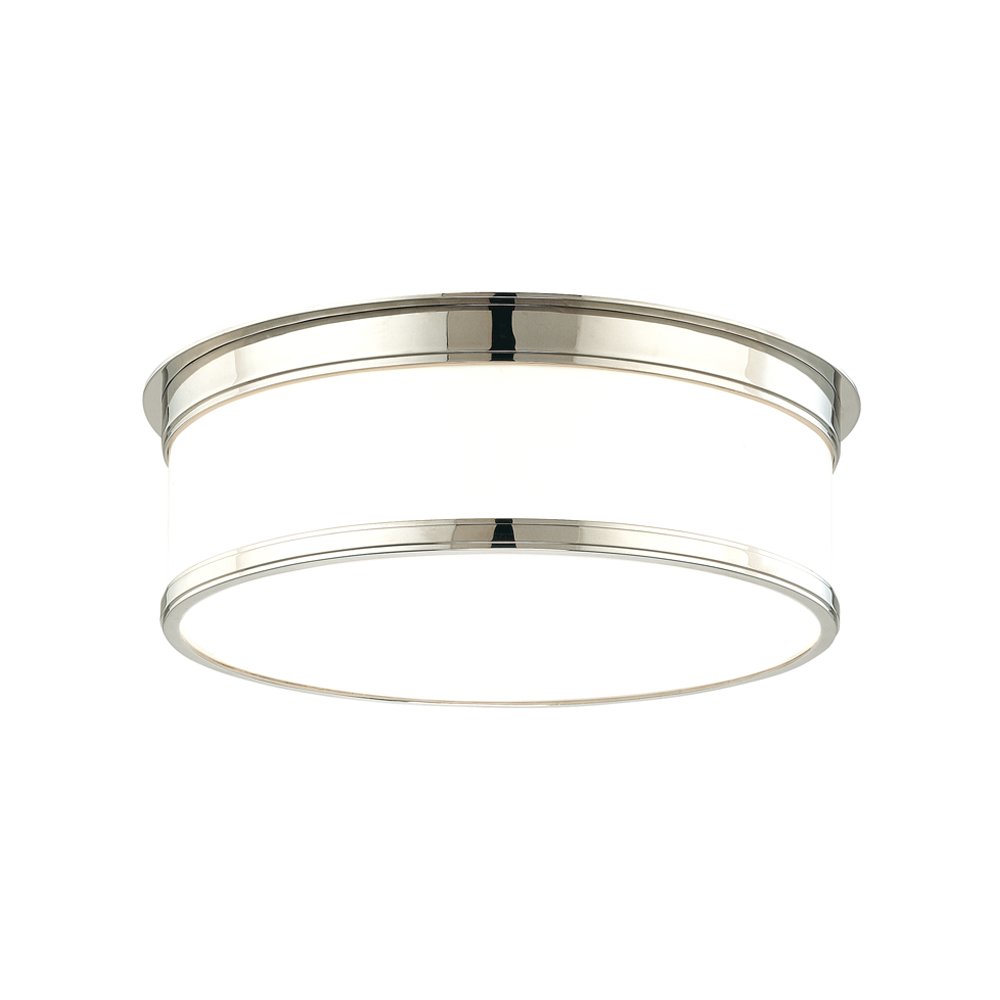 Geneva Flush Mount, Polished Nickel. Picture 1
