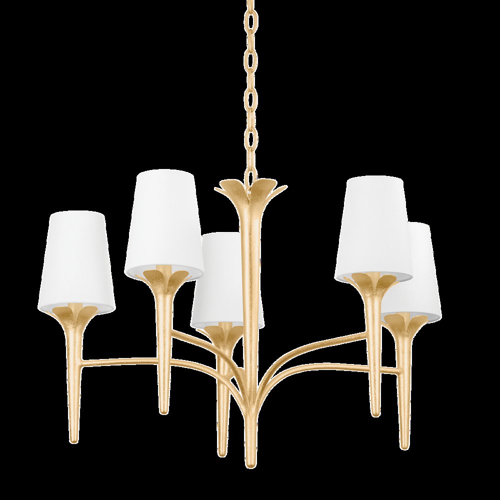 Emily Chandelier, Gold Leaf. Picture 1