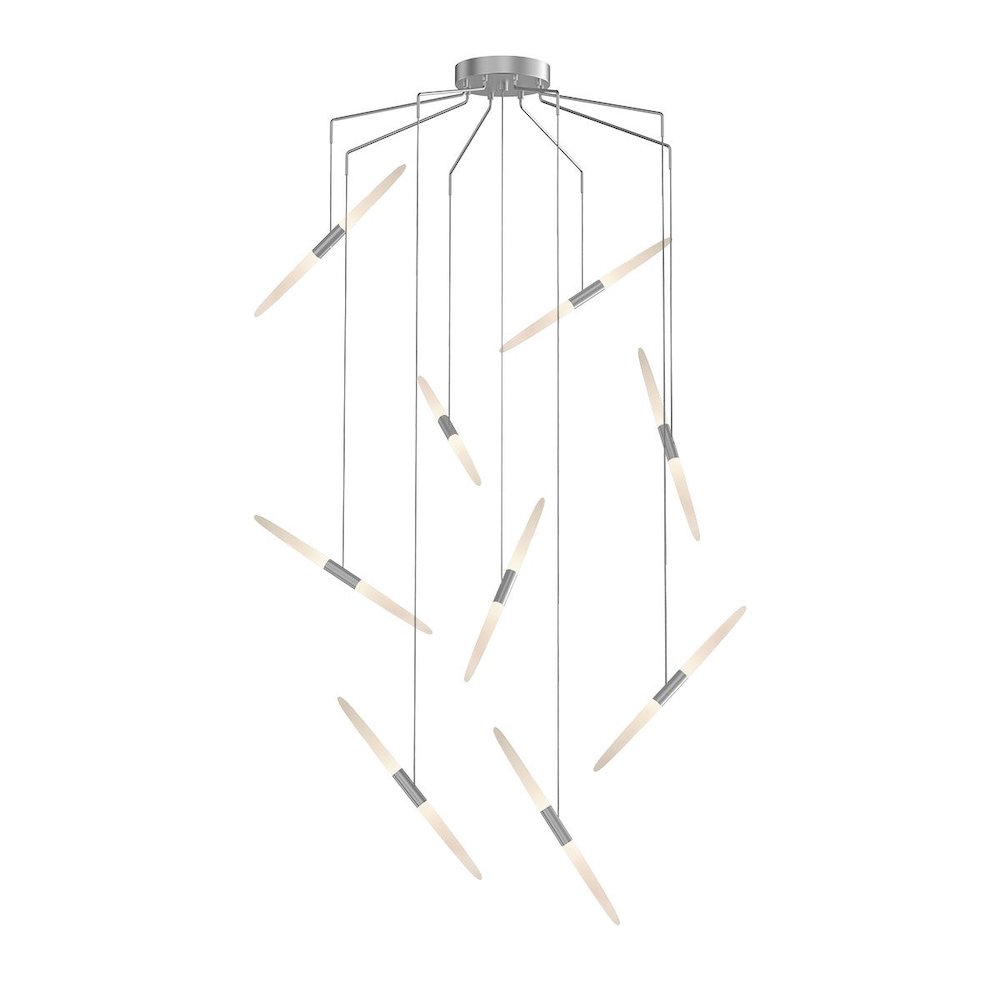 Ballet Pendant, Bright Satin Aluminum. Picture 1