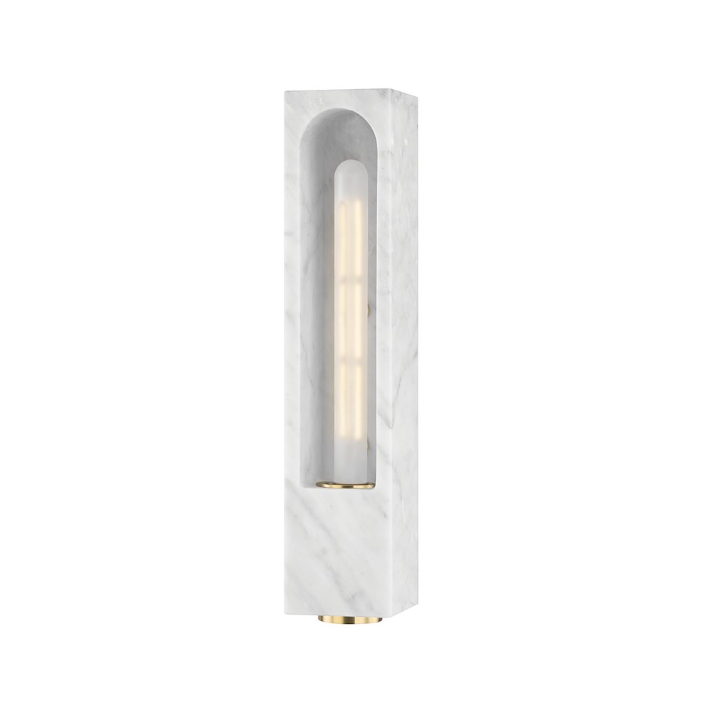 Erwin Wall Sconce, White Marble. Picture 1