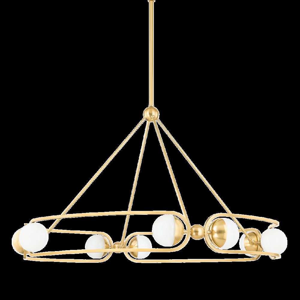 Hartford Chandelier, Aged Brass. Picture 1