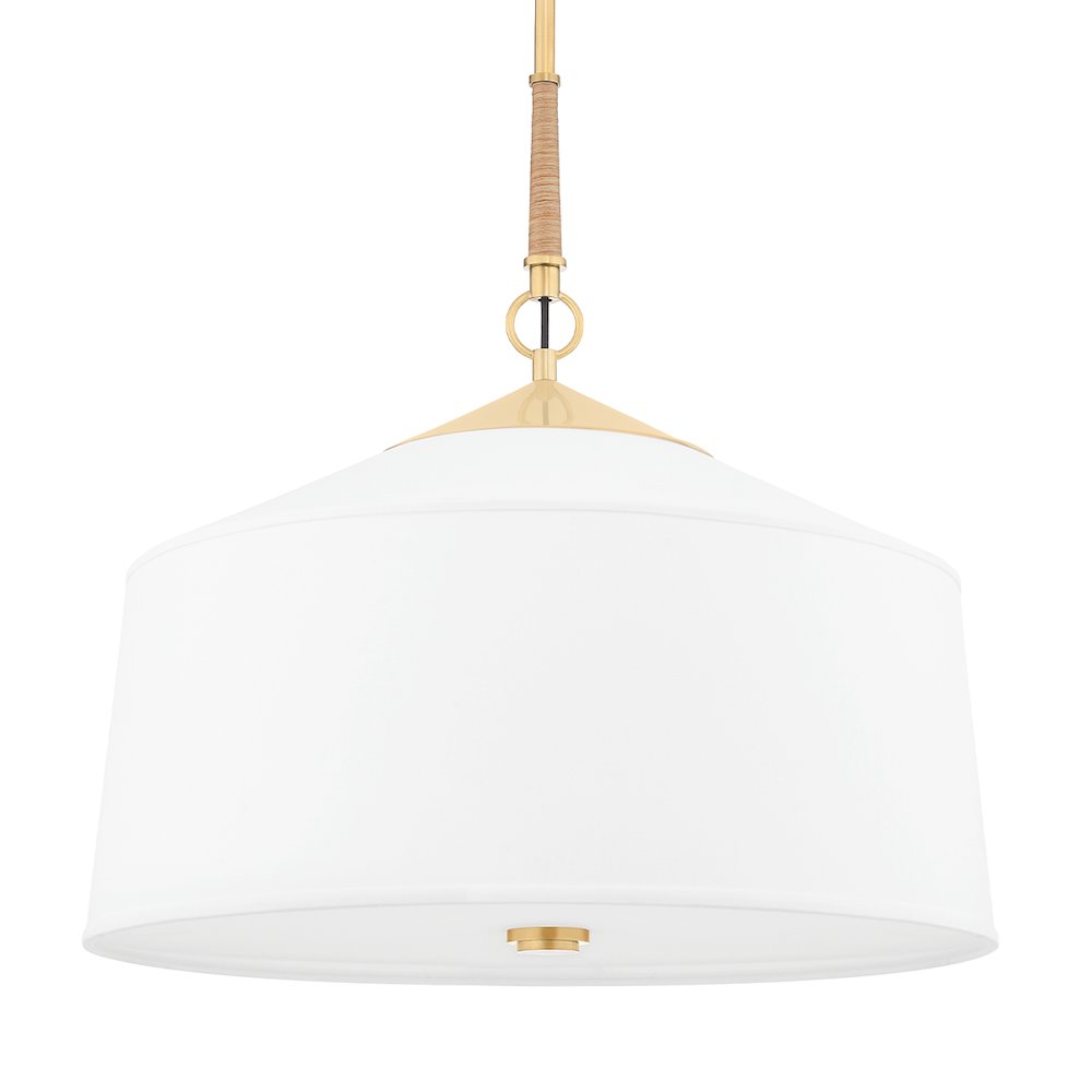 White Plains Pendant, Aged Brass. Picture 1