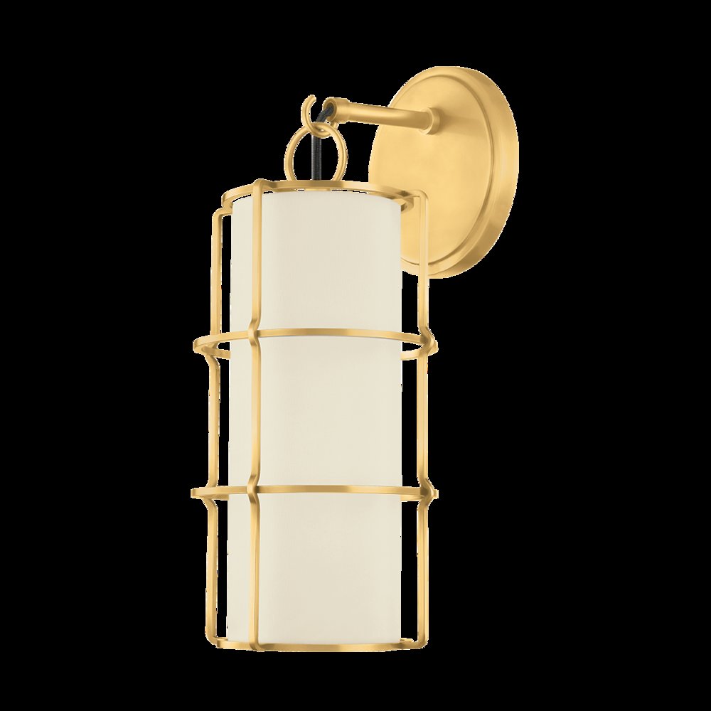 Sovereign Wall Sconce, Aged Brass. Picture 1