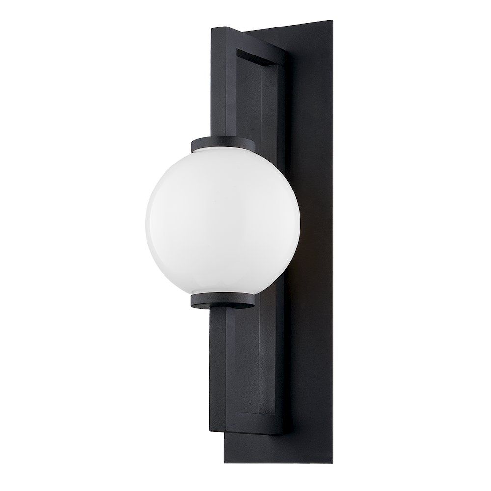 Darwin Exterior Wall Sconce, Texture Black. Picture 1
