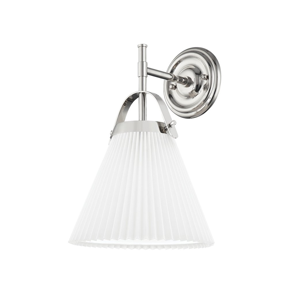 Aldridge Wall Sconce In Polished Nickel Color. Picture 1