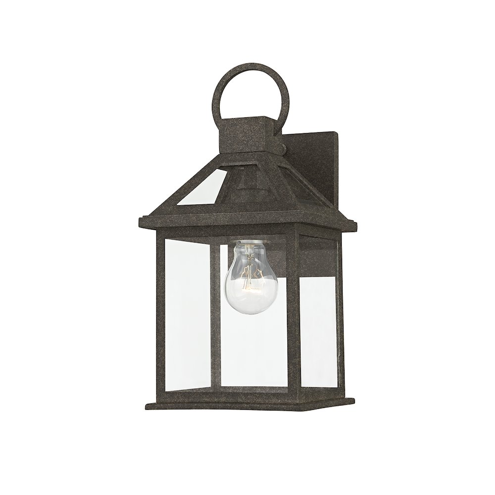 Sanders Exterior Wall Sconce, French Iron. Picture 1