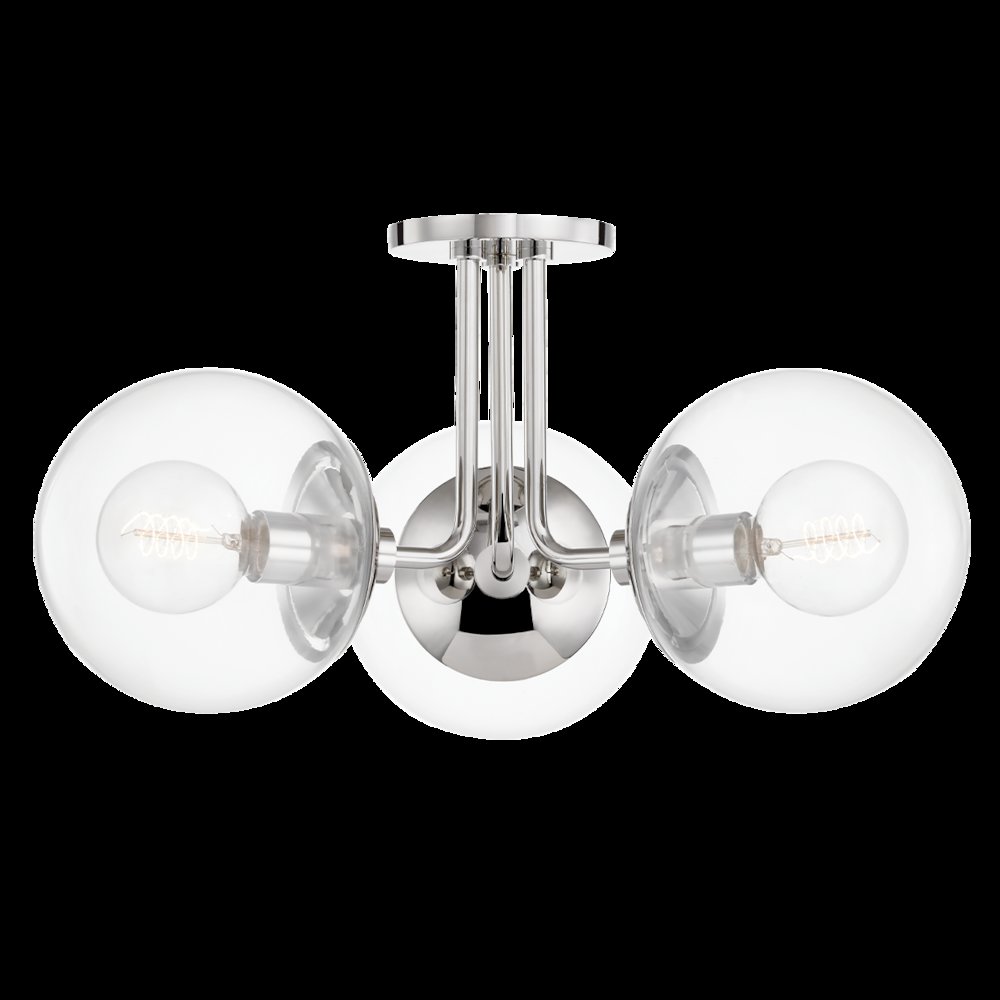 Meadow Semi Flush, Polished Nickel. Picture 1