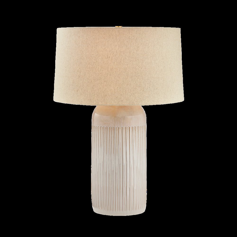 Stevens Point Table Lamp, Aged Brass. Picture 1