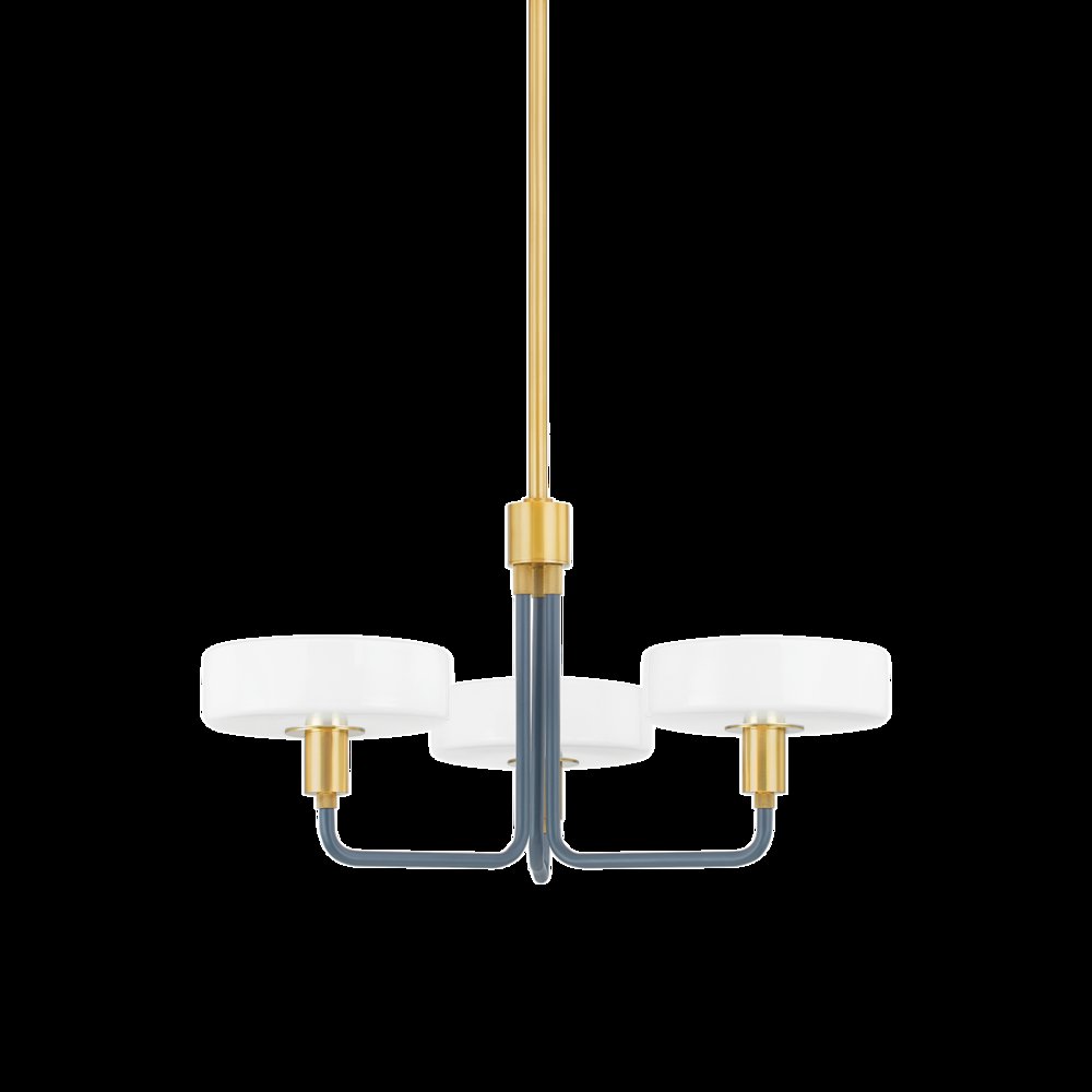 Aston Chandelier, Aged Brass. Picture 1