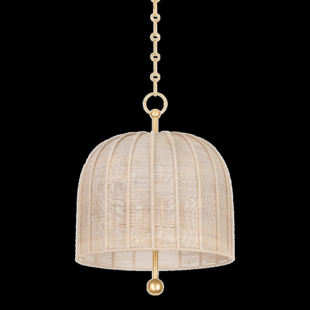 Lonnie Pendant, Vintage Gold Leaf. Picture 1