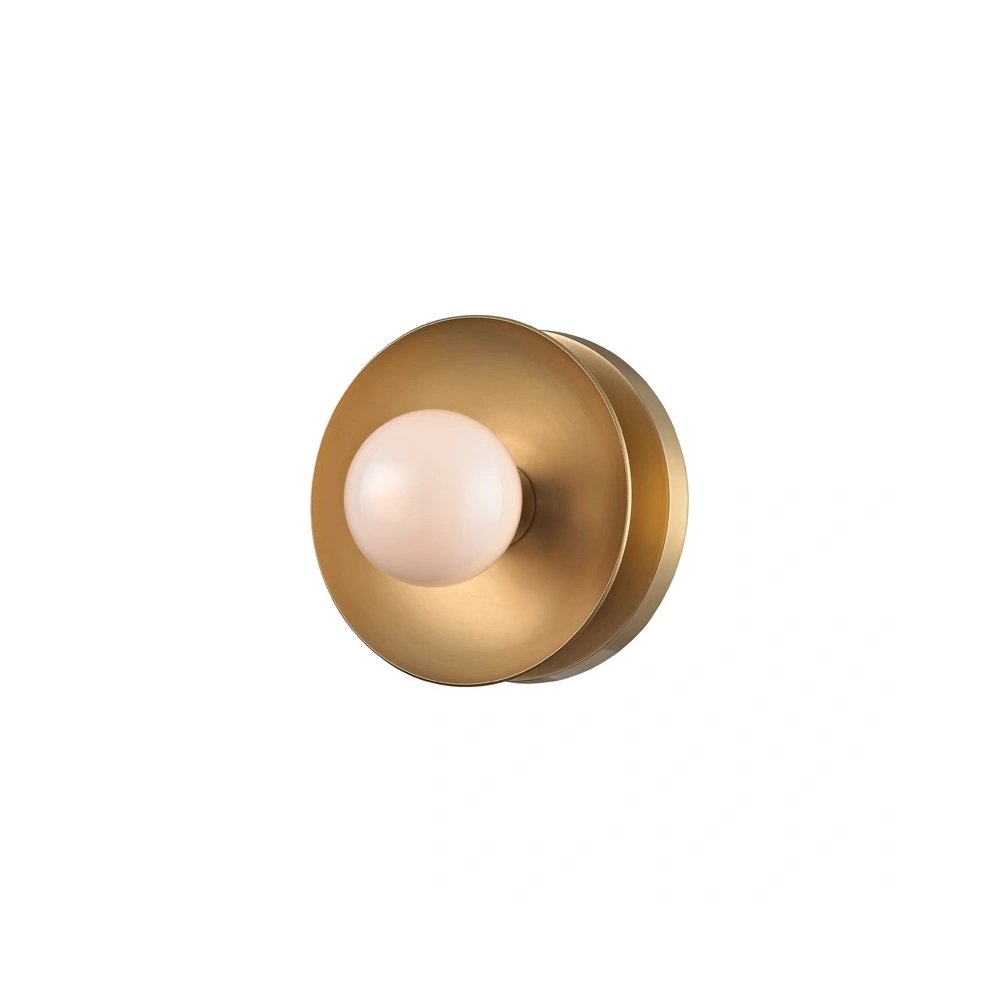 Julien Bath And Vanitywall Sconce In Aged Brass Color. Picture 1