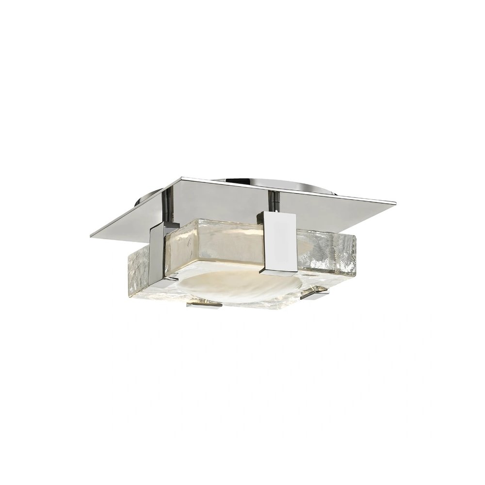 Bourne Semi-Flush In Polished Nickel Color. Picture 1