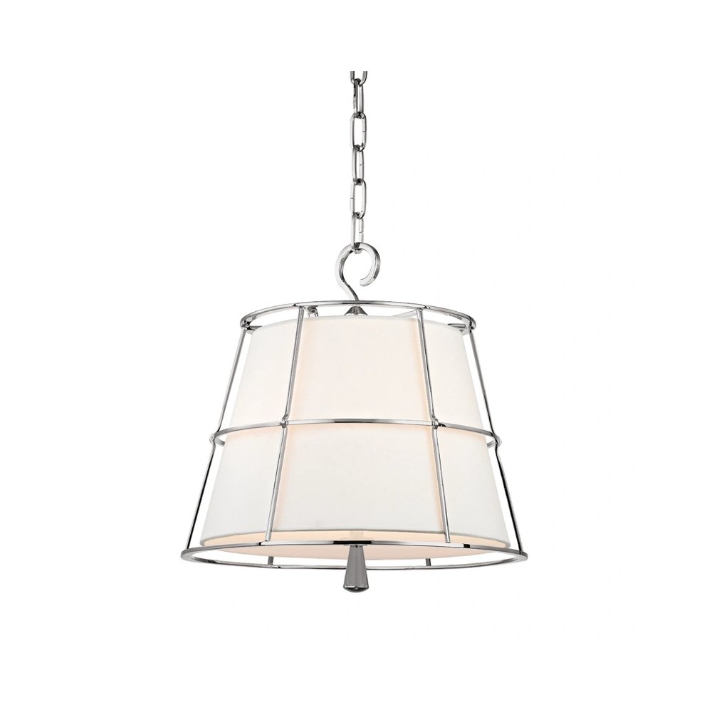 Savona Pendant In Polished Nickel Color. Picture 1