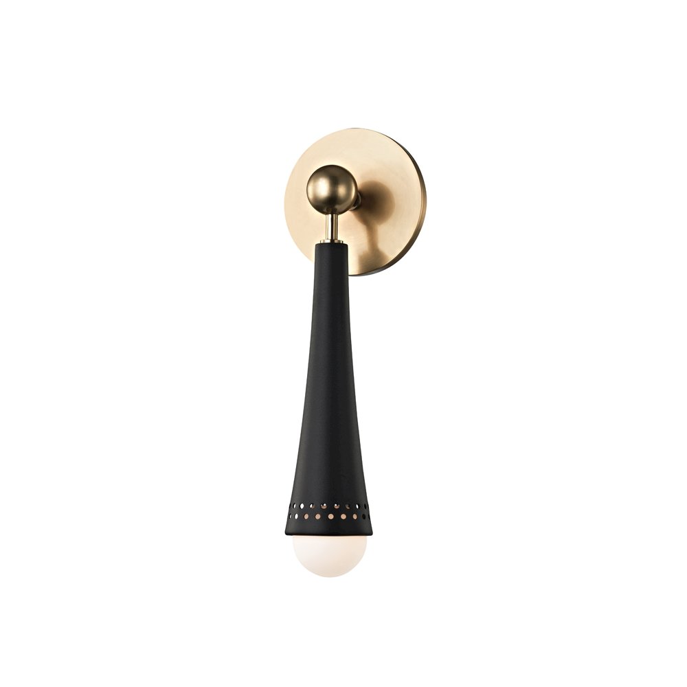 Tupelo Wall Sconce, Aged Brass. Picture 1