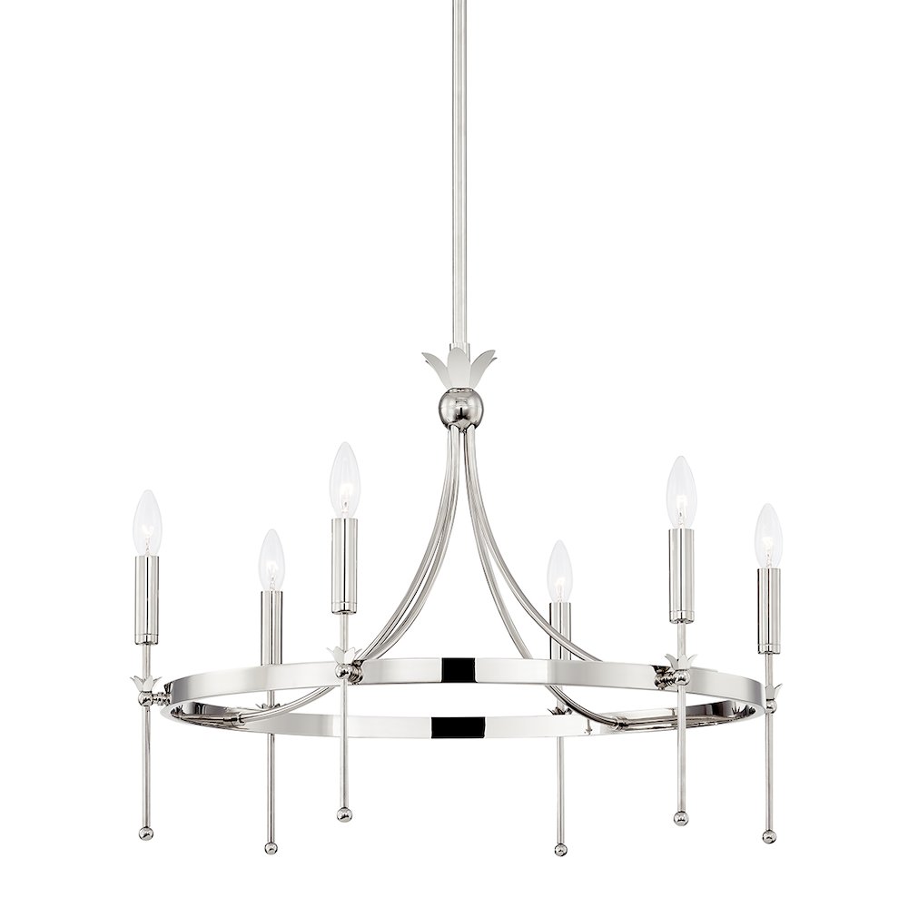 Gates Chandelier, Polished Nickel. Picture 1