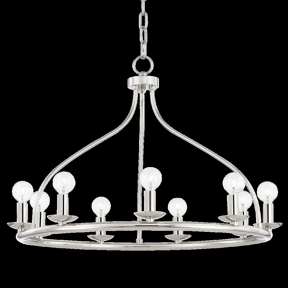 Kendra Chandelier, Polished Nickel. Picture 1