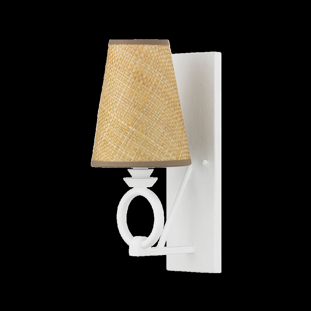 Pendelton Wall Sconce, White Plaster. Picture 1