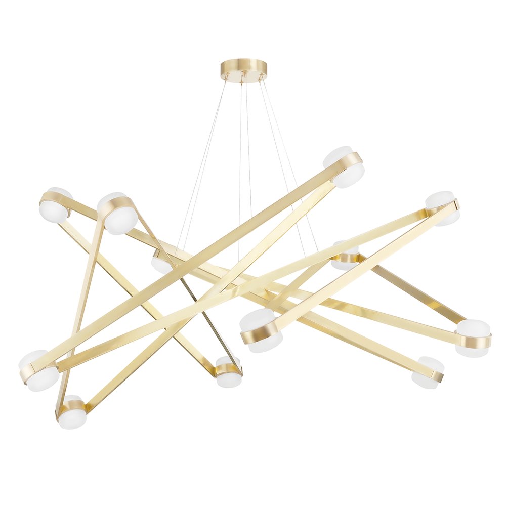 Orbit Chandelier, Aged Brass. Picture 1