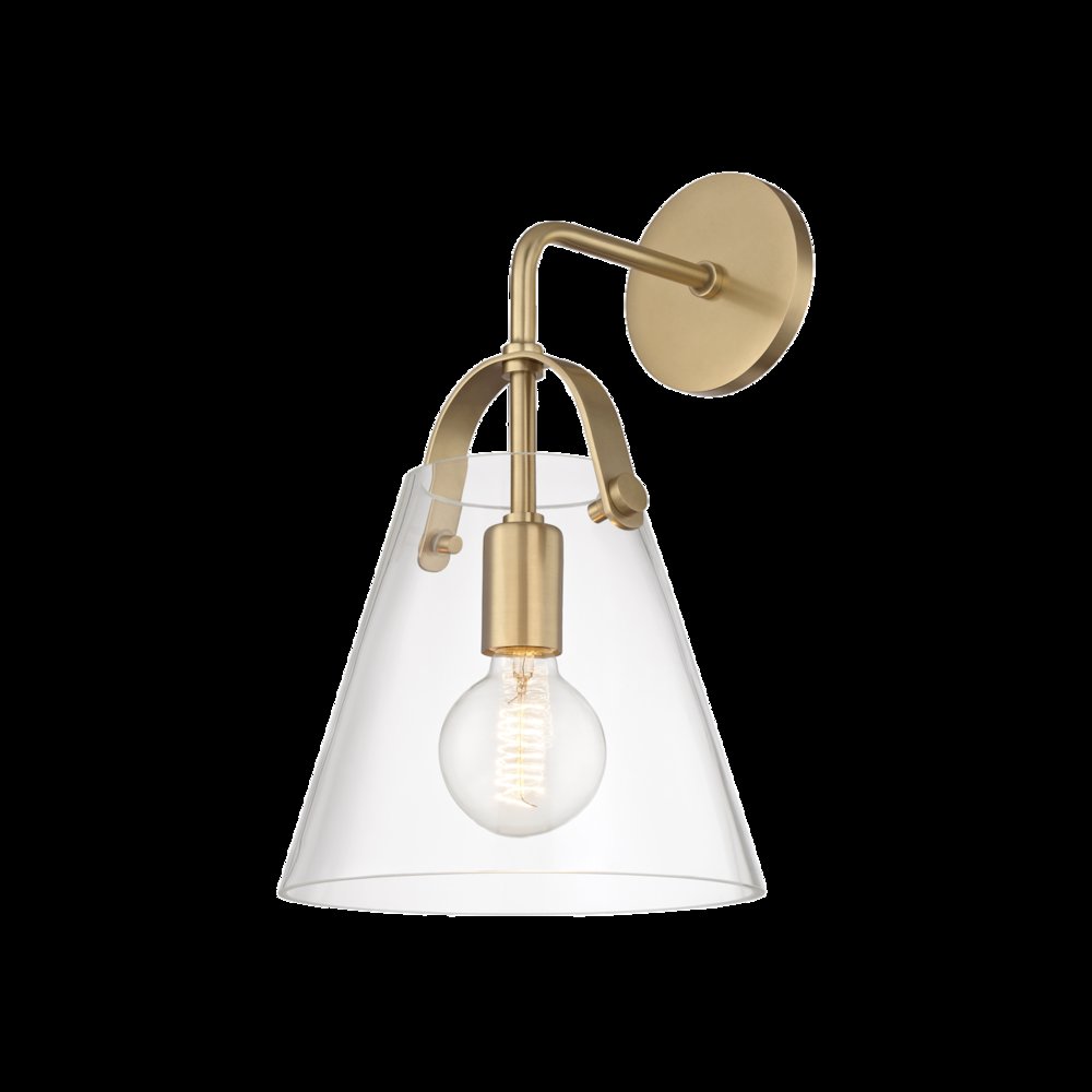 Karin Wall Sconce, Aged Brass. Picture 1