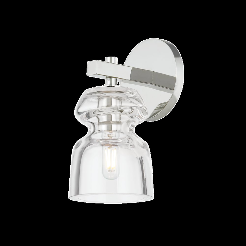 Trey Wall Sconce, Polished Nickel. Picture 1