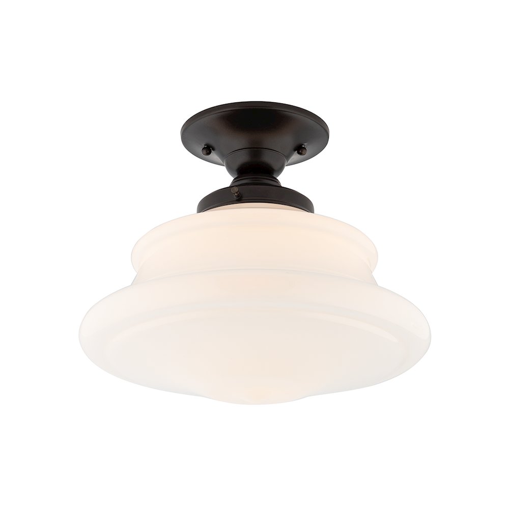 Petersburg Semi Flush, Old Bronze. Picture 1