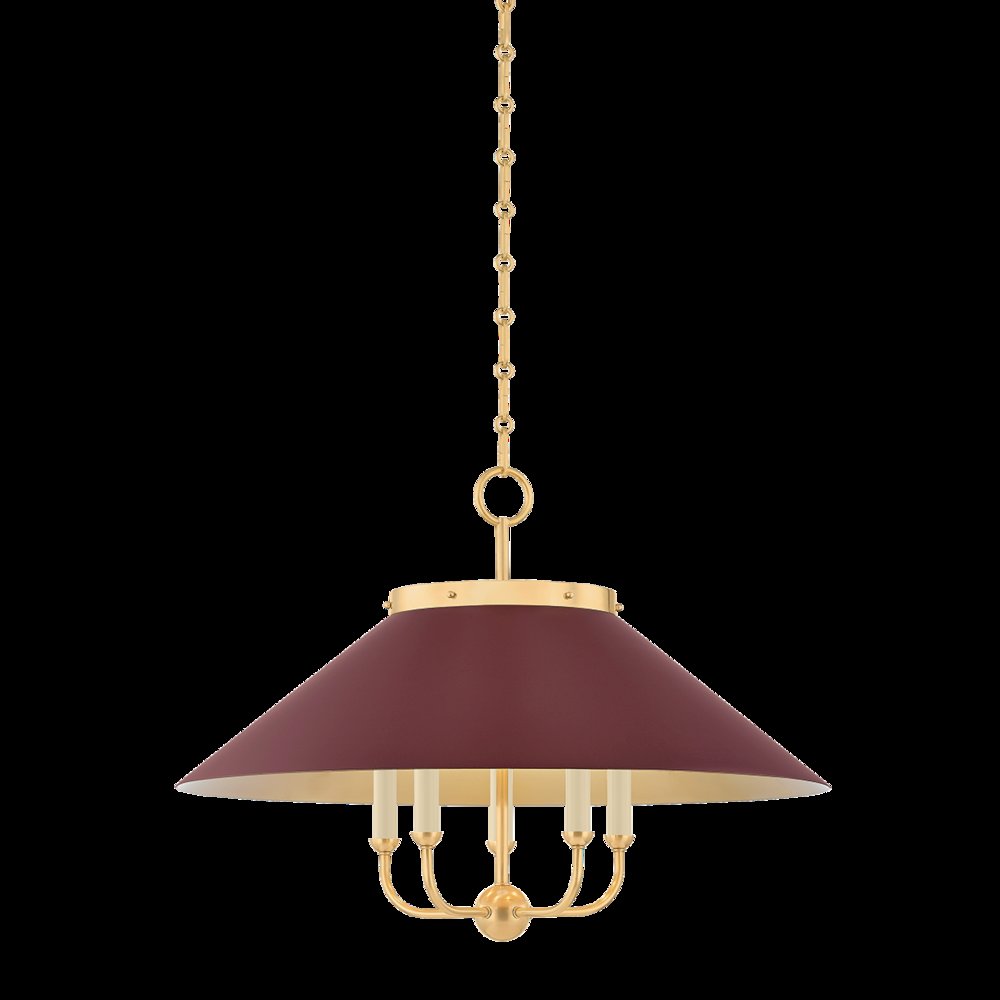 Clivedon Chandelier, Aged Brass. Picture 1